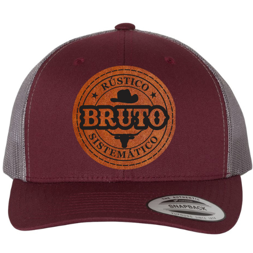 Trucker Hat - Maroon Grey - Bruto, Rústico e Sistemático