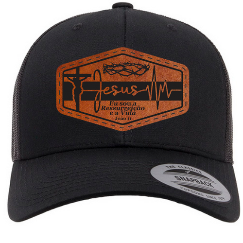 Trucker Hat - Black - Jesus Mod.03