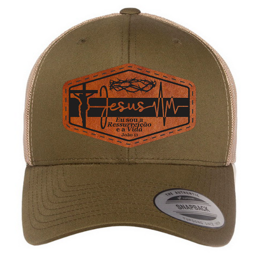 Trucker Hat - Moss Cacki - Jesus Mod.03