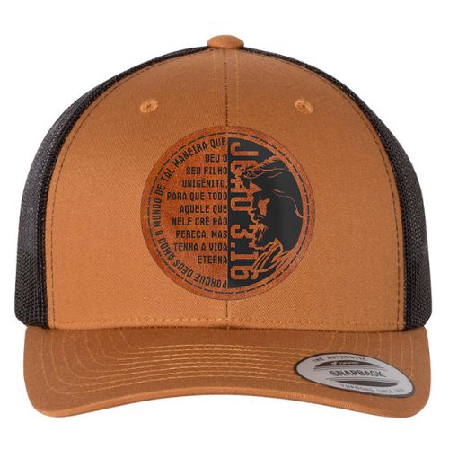 Trucker Hat - Caramel Black - Jesus Mod.02