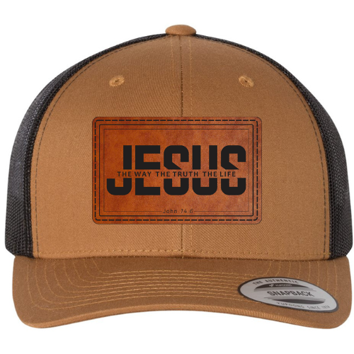 Trucker Hat - Caramel Black - Jesus Mod.04
